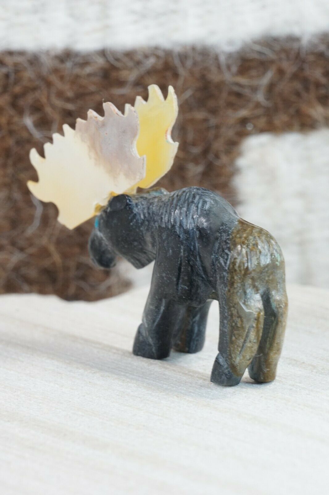 Moose Zuni Fetish Carving - Jonas Hastito