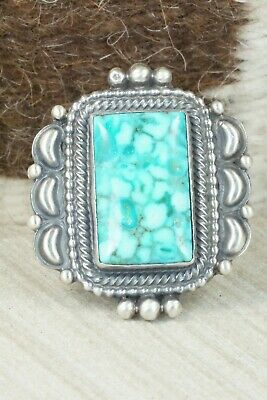 Turquoise & Sterling Silver Ring - Tom Lewis - Size 9.25