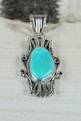 Navajo Turquoise and Sterling Silver Pendant - Daniel Benally