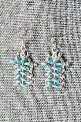 Turquoise & Sterling Silver Earrings - Vickie Johnson - High Lonesome Trading