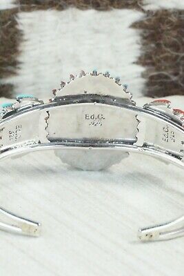 Coral, Turquoise & Sterling Silver Bracelet - Edmund Cooeyate