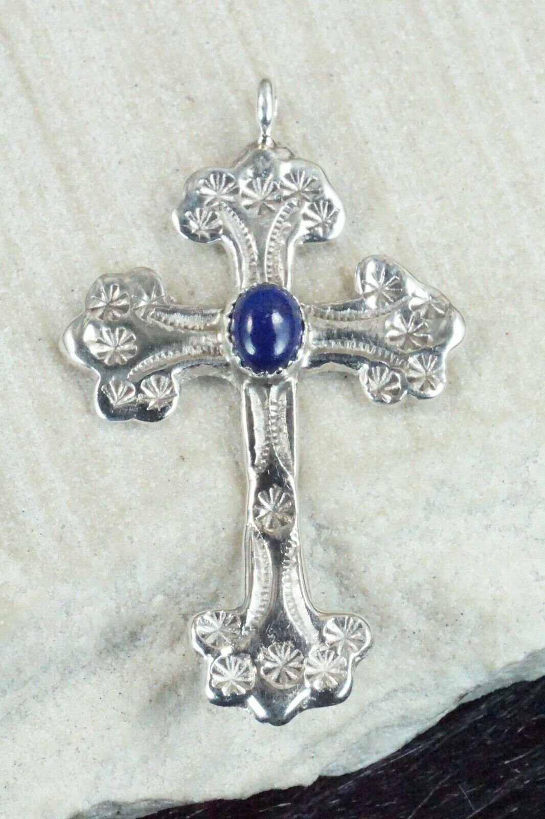 Lapis & Sterling Silver Pendant - Rochelle Bekis