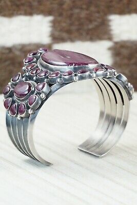 Spiny Oyster & Sterling Silver Bracelet - Anthony Skeets