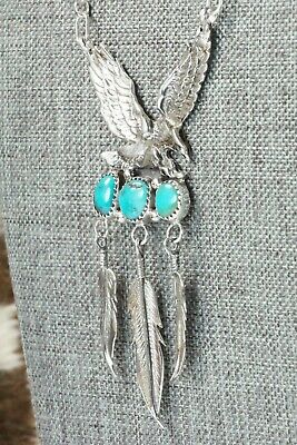 Turquoise & Sterling Silver Necklace - Henry Attakai