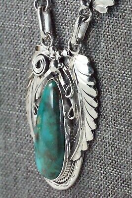 Turquoise and Sterling Silver Necklace - Davey Morgan