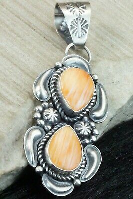 Spiny Oyster & Sterling Silver Pendant - Jeff James Jr.