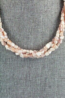 Mother of Pearl & Sterling Silver Necklace - Navajo
