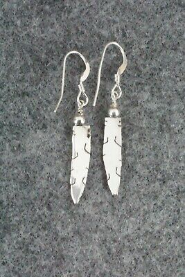 Sterling Silver Feather Earrings - Marvin Arviso