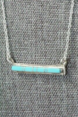 Turquoise & Sterling Silver Necklace - Rolanda Natachu