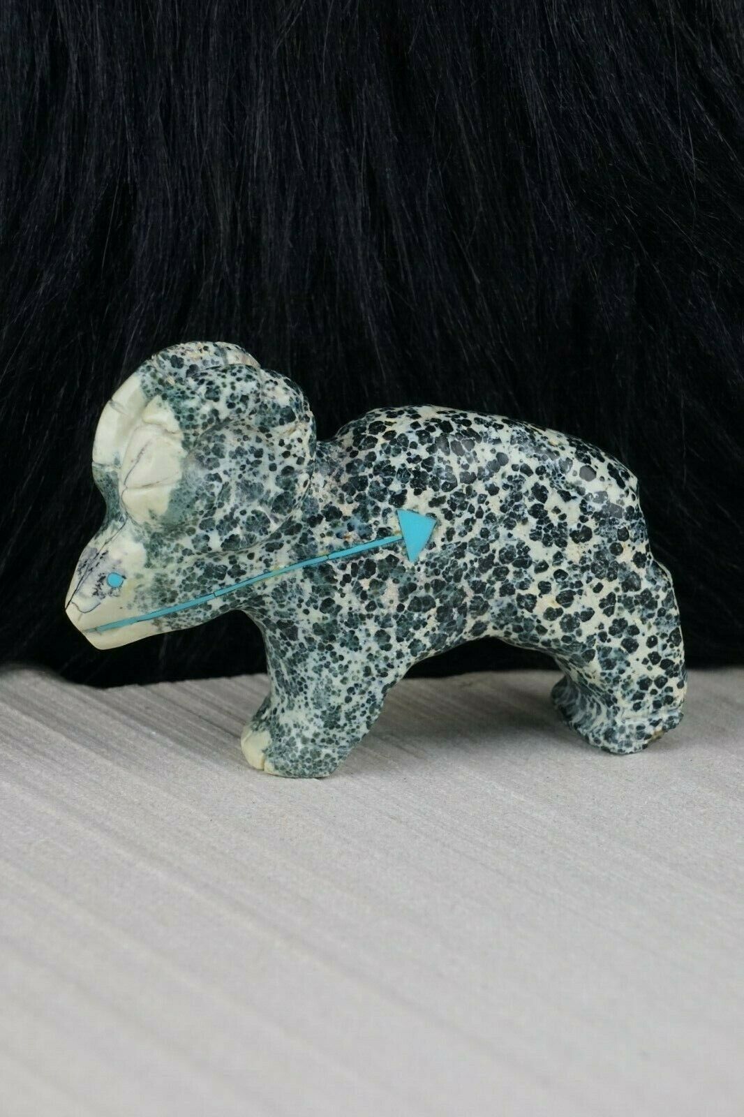 Ram Zuni Fetish Carving - Kevin Quam - High Lonesome Trading