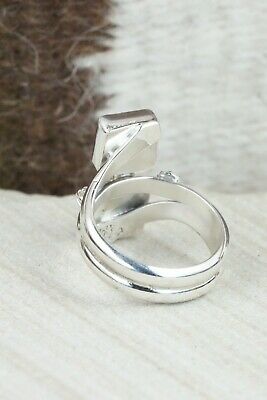 Turquoise & Sterling Silver Ring - Bobby Platero - Size 8.5