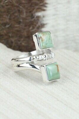 Turquoise & Sterling Silver Ring - Bobby Platero - Size 7.5