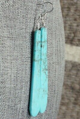 Turquoise & Sterling Silver Earrings - Lupe Lovato