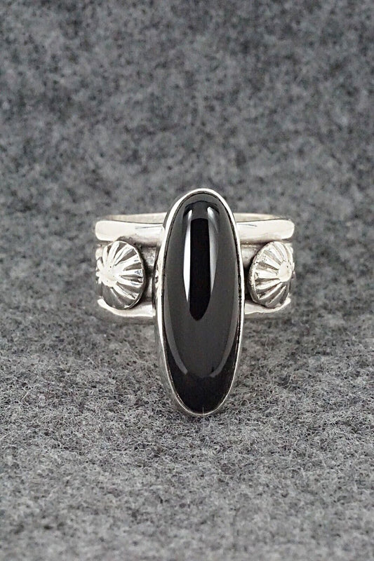 Onyx & Sterling Silver Ring - Ben Begay - Size 7.75