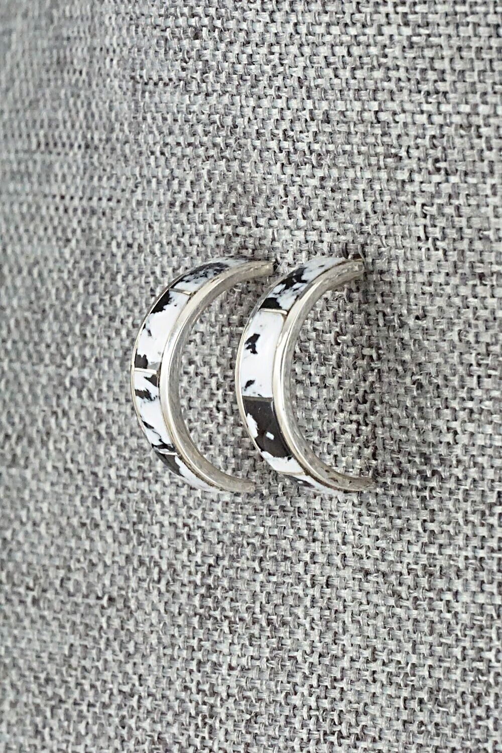 White Buffalo & Sterling Silver Earrings - Claresse Kylestewa