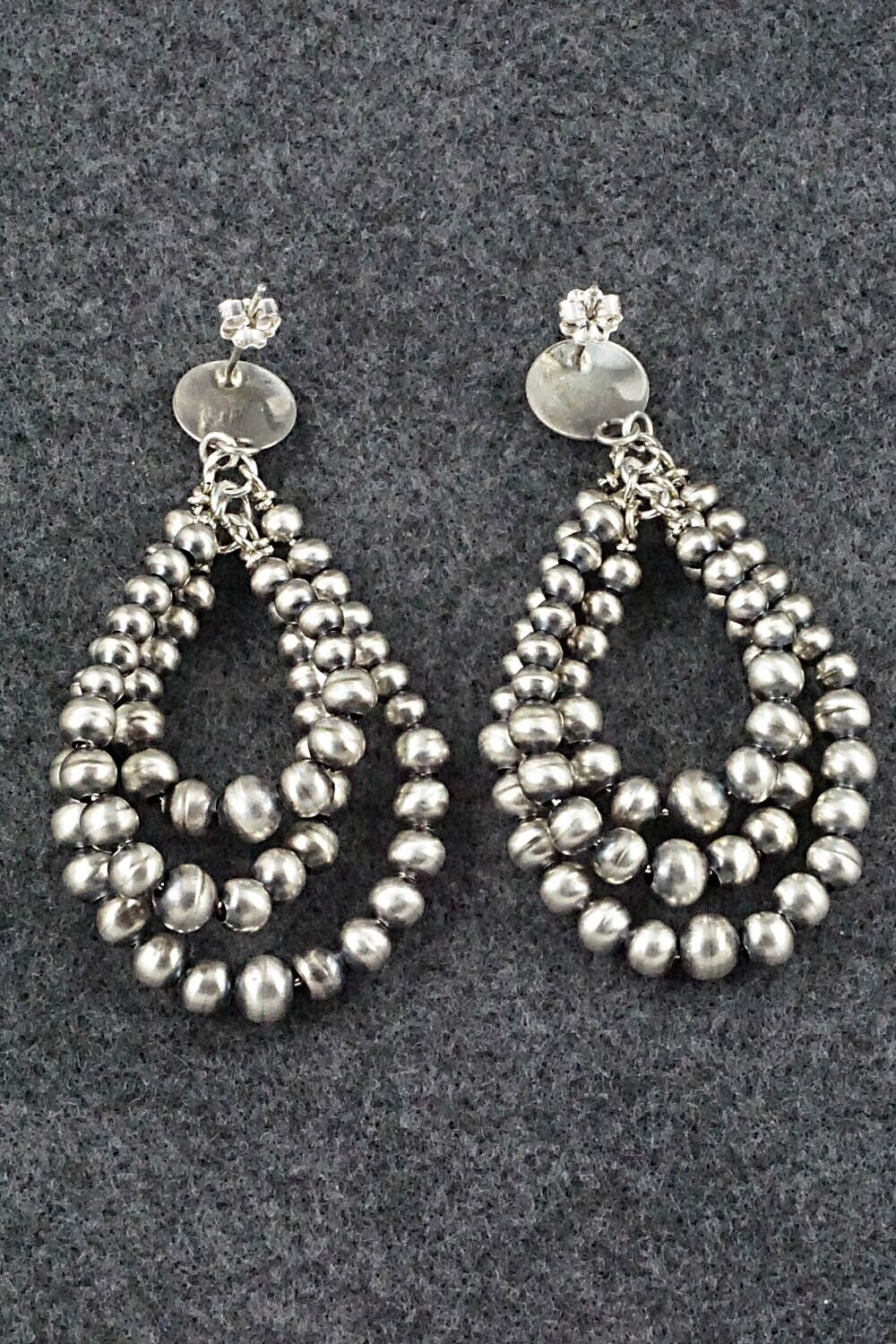 Sterling Silver Navajo Pearl Earrings - Amanda Perry