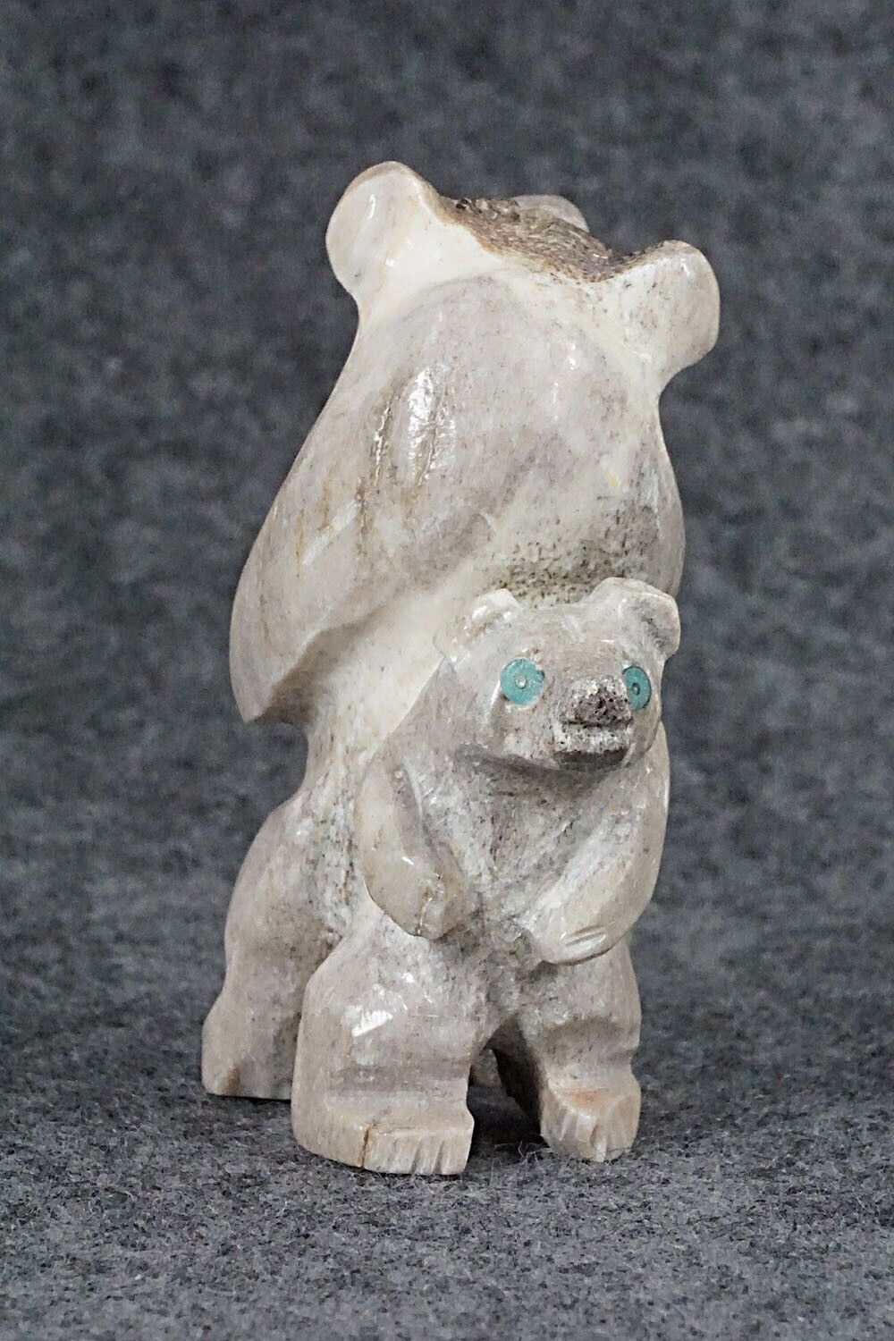 Bear with Cub Zuni Fetish Carving - Allison White