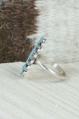 Turquoise & Sterling Silver Ring - Judy Wallace - Size 9