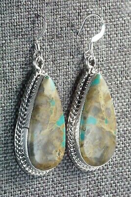 Turquoise & Sterling Silver Earrings - Isabelle Yazzie