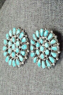 Turquoise & Sterling Silver Earrings - Eunise Wilson