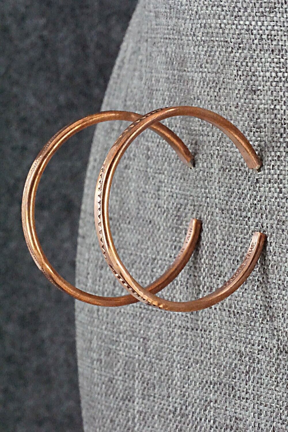 Copper Hoop Earrings - Elaine Tahe