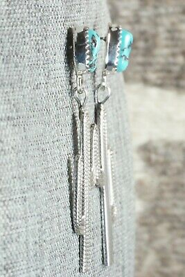 Turquoise & Sterling Silver Earrings - Delbert Gordon