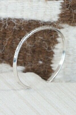 Navajo Sterling Silver Bracelet - Elaine Tahe