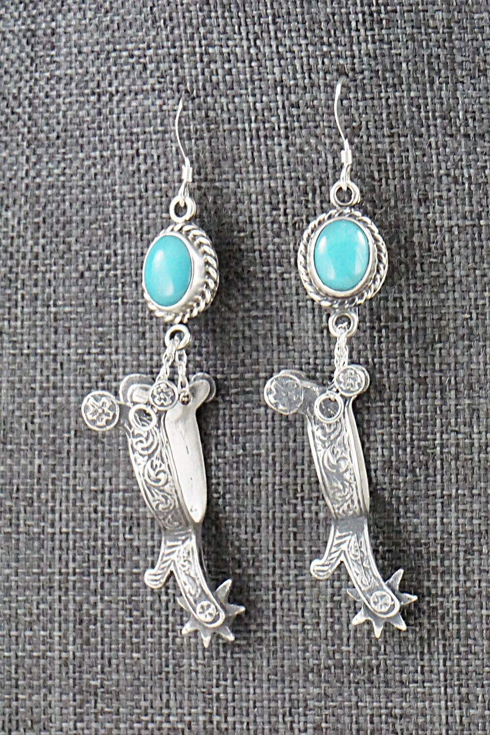 Turquoise & Sterling Silver Earrings - Annie Spencer