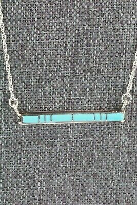 Turquoise & Sterling Silver Necklace - Rolanda Natachu