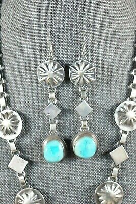 Navajo Turquoise and Sterling Silver Necklace - Sheila Tso - High Lonesome Trading