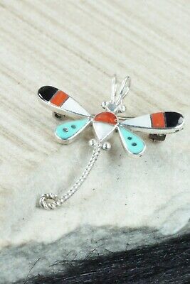 Multi Stone and Sterling Silver Pendant & Pin - Lyndon Ahiyite
