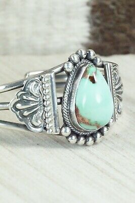 Turquoise and Sterling Silver Bracelet - Leon Martinez