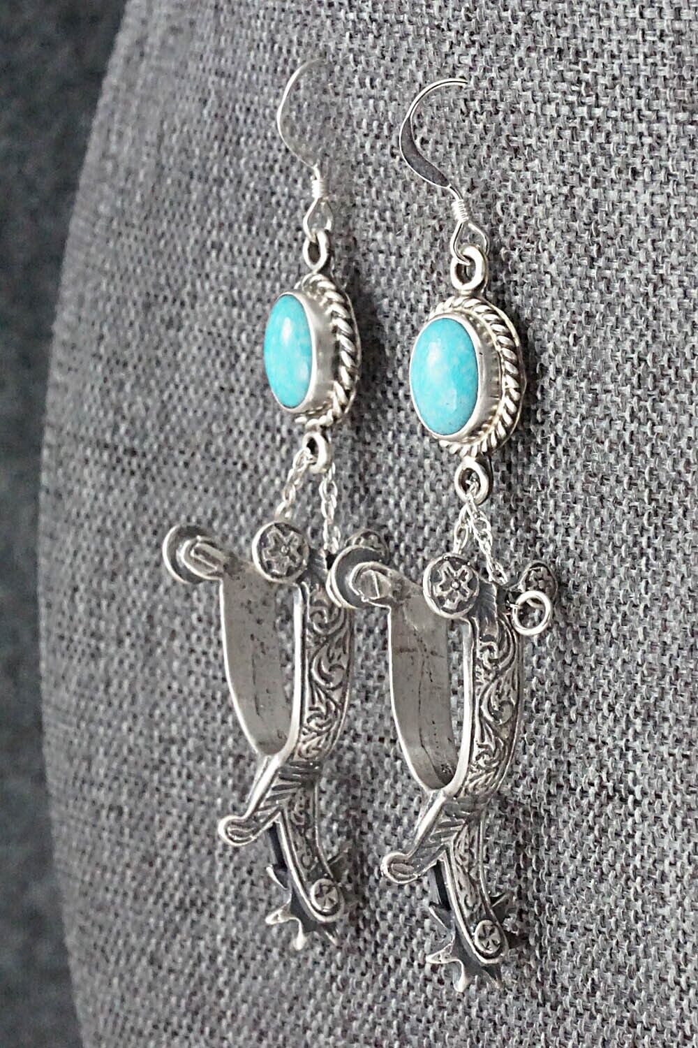 Turquoise & Sterling Silver Earrings - Annie Spencer