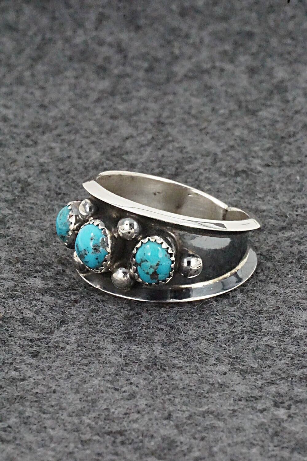 Turquoise & Sterling Silver Ring - Paul Largo - Size 9