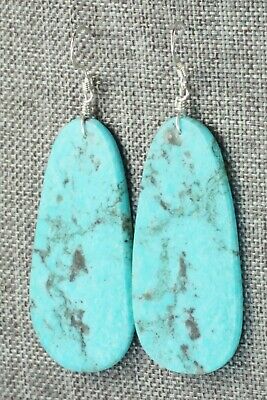 Turquoise & Sterling Silver Earrings - Lupe Lovato