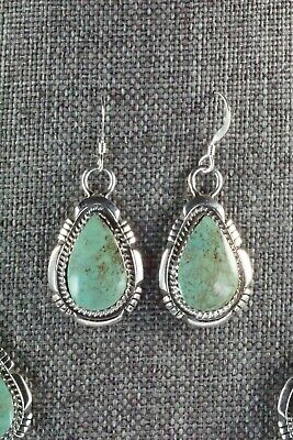 Turquoise & Sterling Silver Necklace and Earrings Set - Tom Lewis