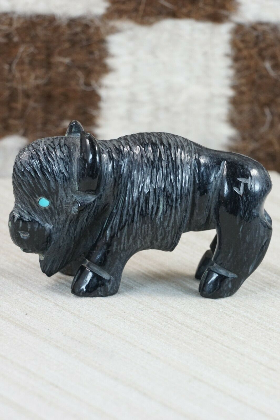 Buffalo Zuni Fetish Carving - Jonas Hastito
