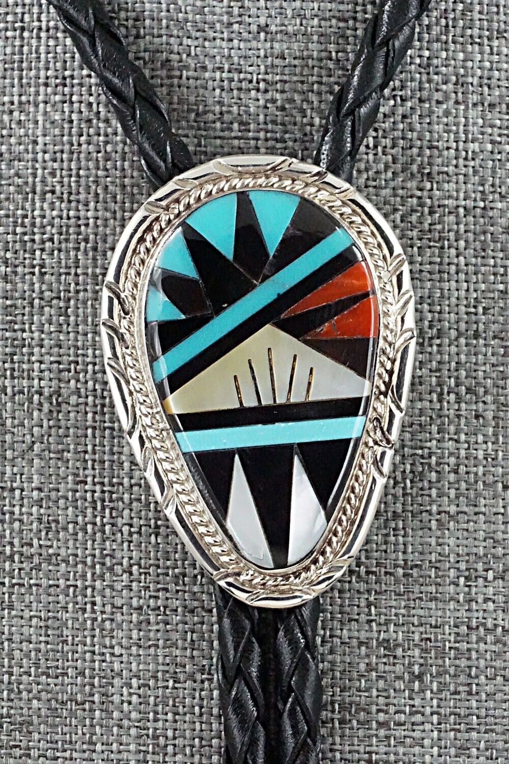 Multi Stone & Sterling Silver Bolo Tie - Gladys Lamy