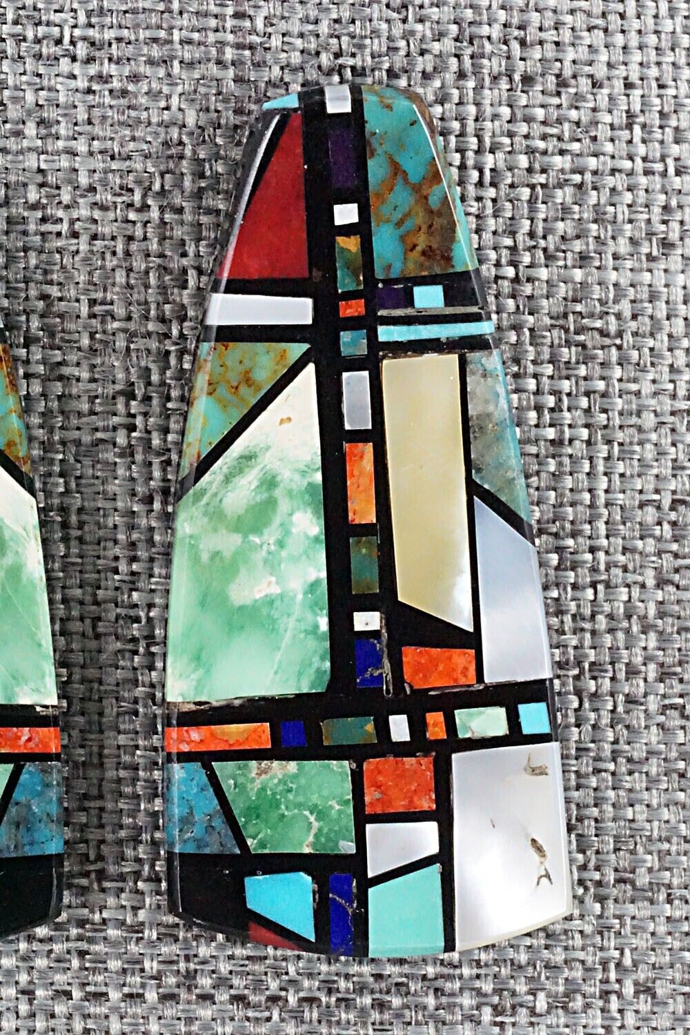 Multi Stone Inlay Earrings - Chris T. Nieto