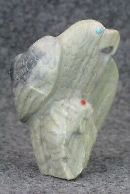 Eagle Zuni Fetish Carving - Derrick Kaamasee