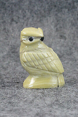 Owl Zuni Fetish Carving - Edison Bobelu