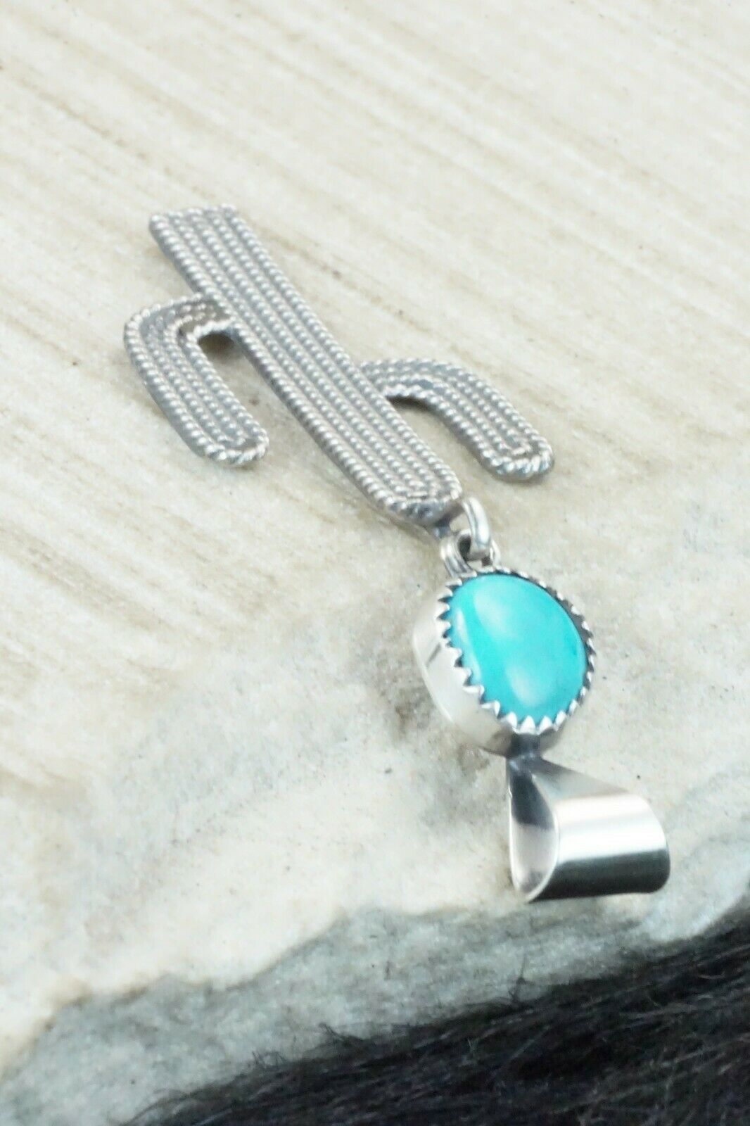 Turquoise and Sterling Silver Pendant - Annie Spencer
