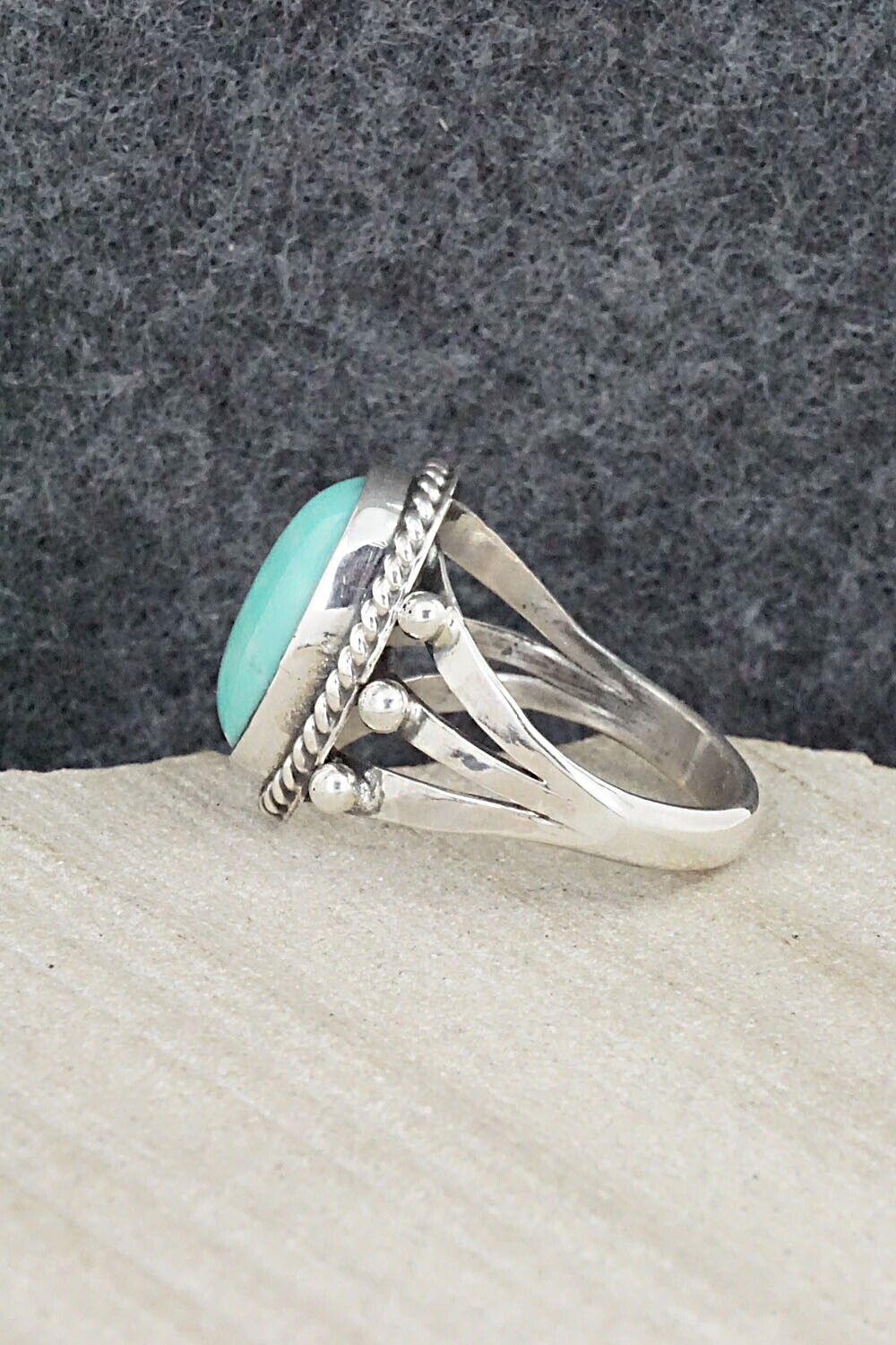 Turquoise & Sterling Silver Ring - Alice Rose Saunders - Size 6
