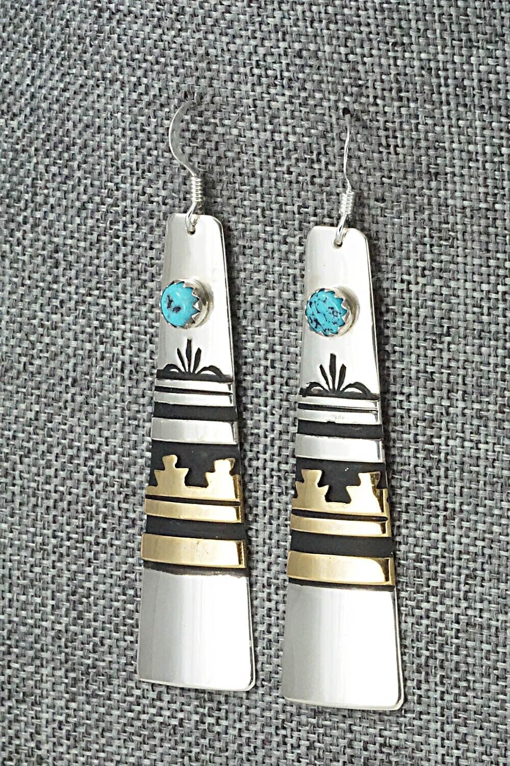 Turquoise & Sterling Silver Earrings - Rosita Singer
