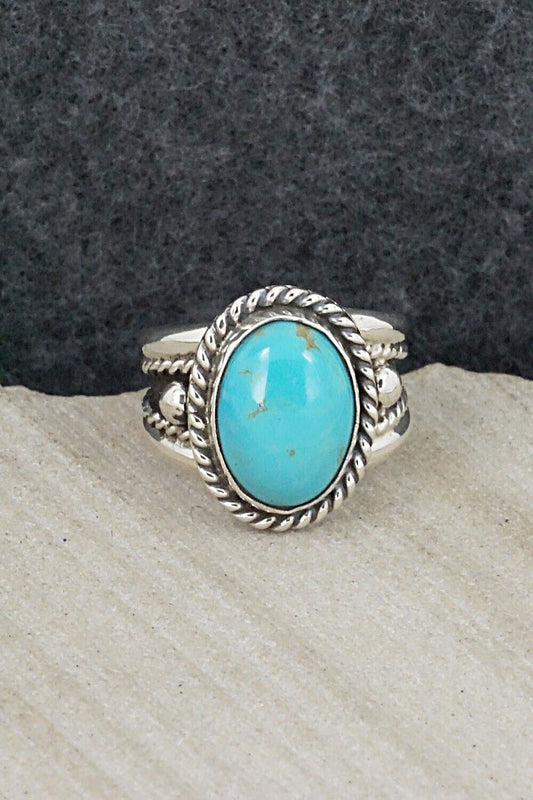 Turquoise & Sterling Silver Ring - Thomas Yazzie - Size 6