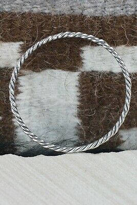 Navajo Sterling Silver Bangle - Elaine Tahe