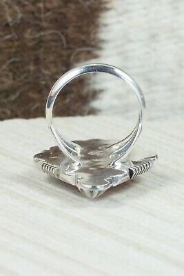 Spiny Oyster & Sterling Silver Ring - Daniel Benally - Size 7