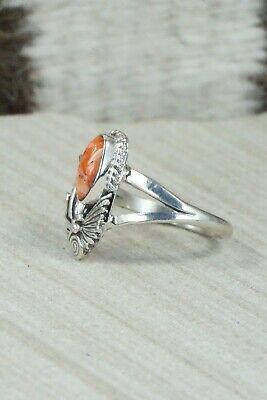 Spiny Oyster & Sterling Silver Ring - Genevieve Francisco - Size 8.75 - High Lonesome Trading
