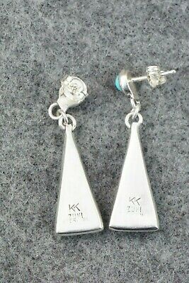 Turquoise & Sterling Silver Earrings - Kal Kallestewa