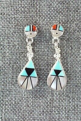 Multi Stone Inlay & Sterling Silver Earrings - Ola Eriacho